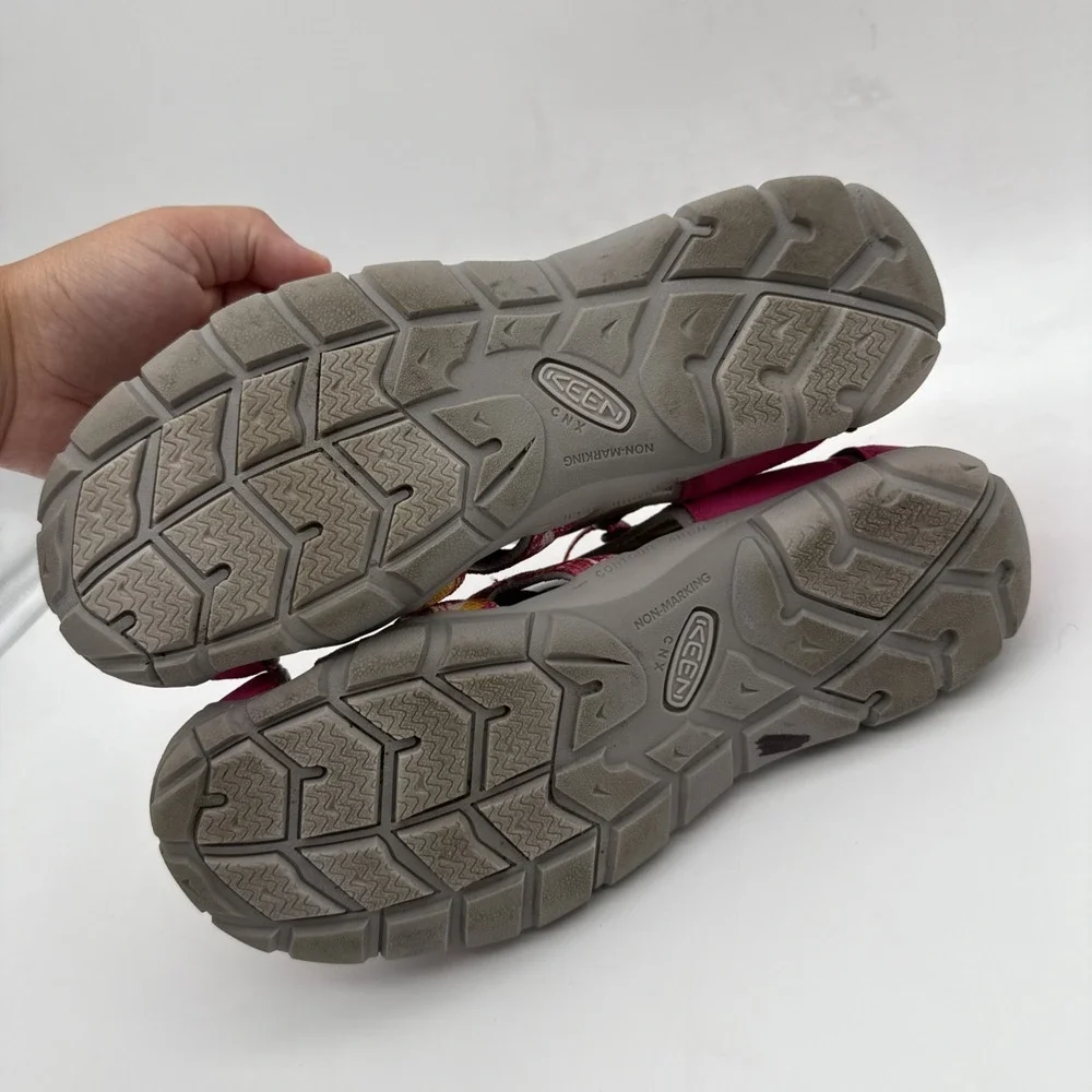 Keen Hiking Sandals Youth 7 Seacamp II CNX Pink Hook & Loop Tie Dye 1026320